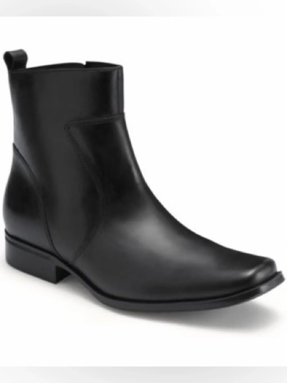 NWT Rockport Toloni Men’s Black Leather Side-Zip Boots Comfort Size 9.5 Chelsea